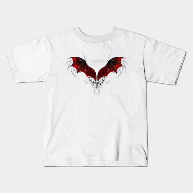 Wings of Dragon ( Red Dragon Wings ) Kids T-Shirt by Blackmoon9